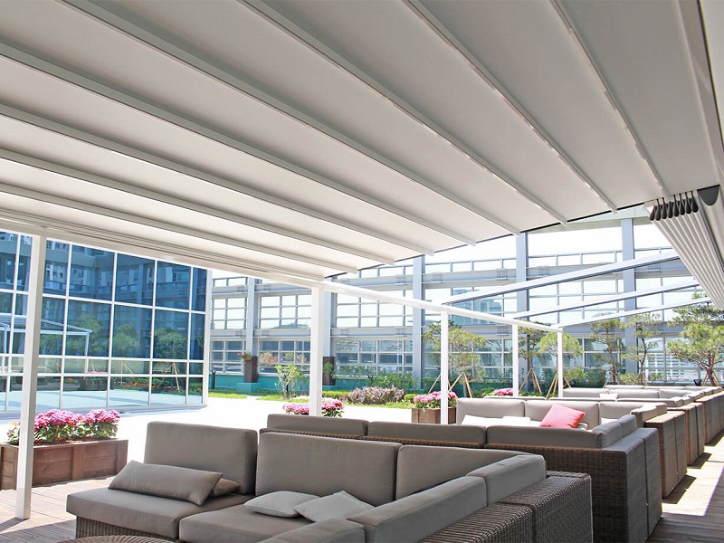 Internal view pergola awning - Waterside Home 